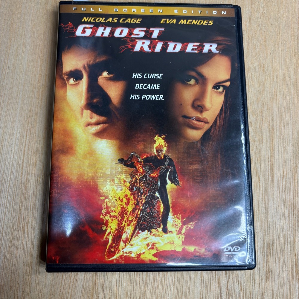Ghost Rider DVD 2007 Nicolas Cage Marvel Full Screen Edition Action Movie